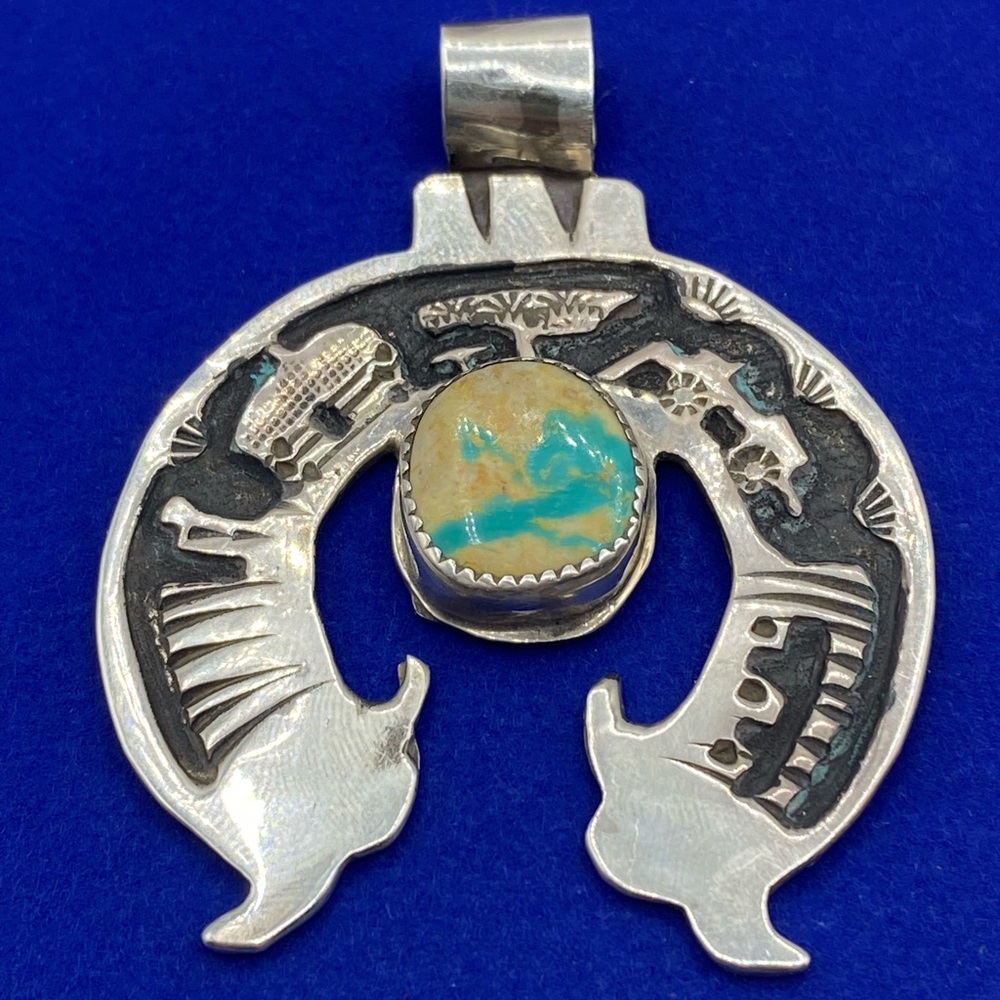Sterling Silver Navajo Andrew Henry Story Telling Pendant